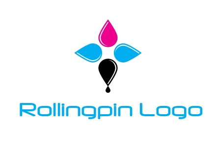 color drops in cross formation symbol