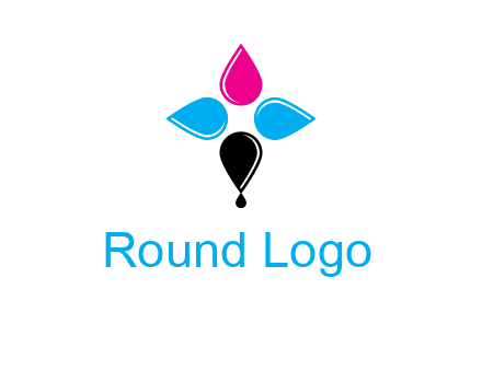 color drops in cross formation symbol