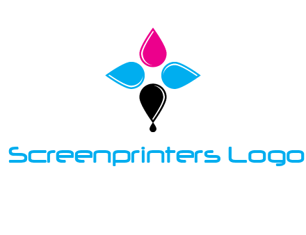color drops in cross formation symbol