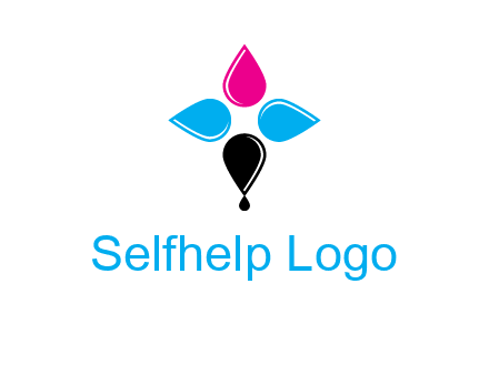 color drops in cross formation symbol