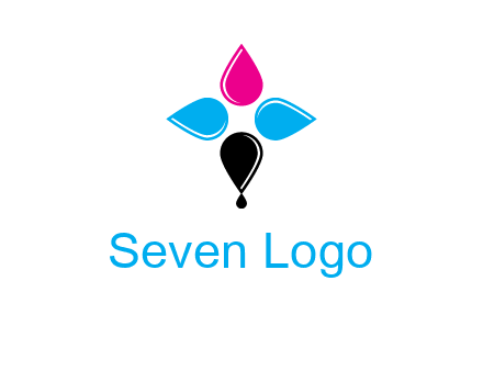 color drops in cross formation symbol