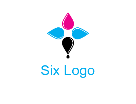 color drops in cross formation symbol