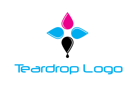 color drops in cross formation symbol