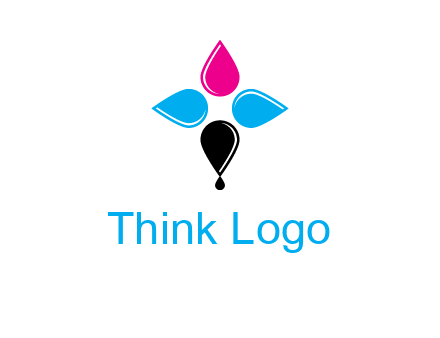 color drops in cross formation symbol