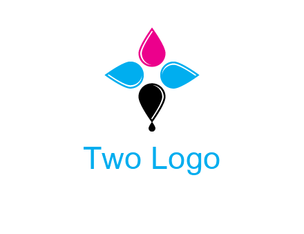color drops in cross formation symbol