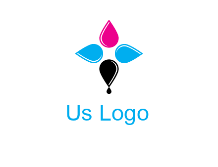 color drops in cross formation symbol