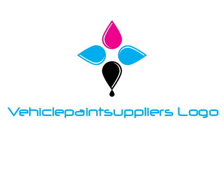 color drops in cross formation symbol