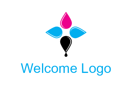 color drops in cross formation symbol