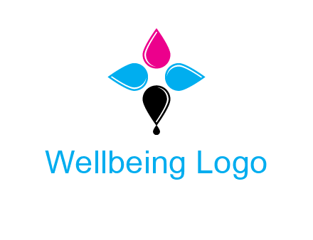 color drops in cross formation symbol