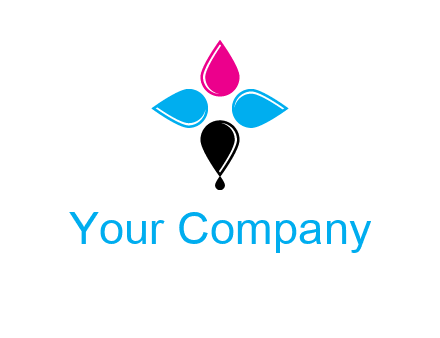 color drops in cross formation symbol