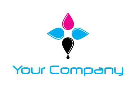 color drops in cross formation symbol