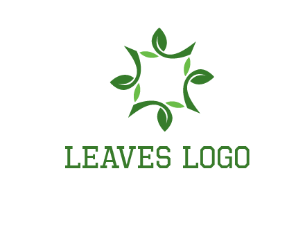 leaves arranged in square frame