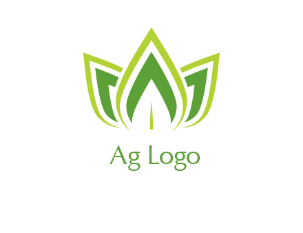broad pointy leaves logo