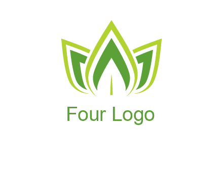 broad pointy leaves logo