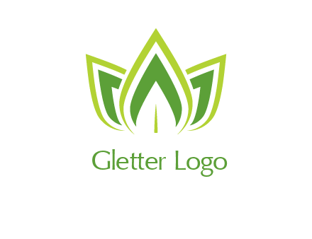broad pointy leaves logo