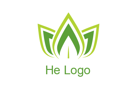 broad pointy leaves logo