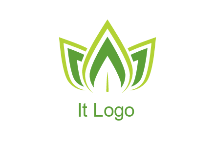 broad pointy leaves logo