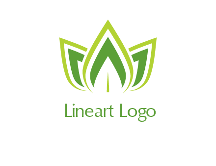 broad pointy leaves logo