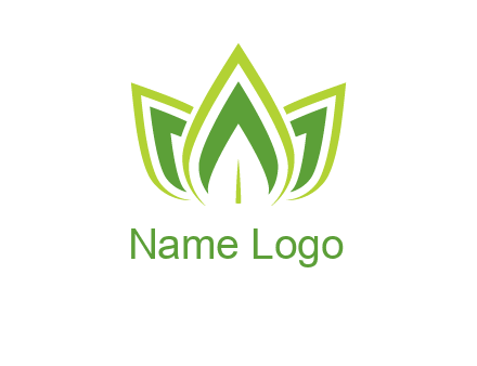 broad pointy leaves logo