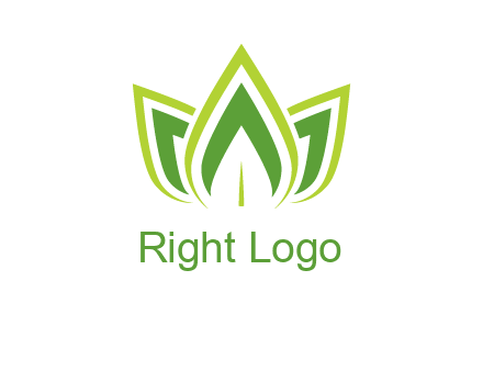 broad pointy leaves logo