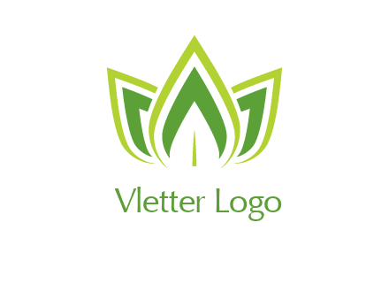 broad pointy leaves logo
