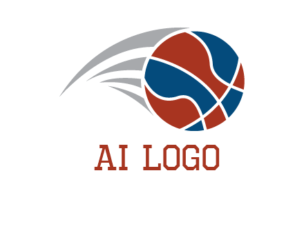 basketball in the air sports logo