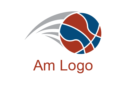 basketball in the air sports logo