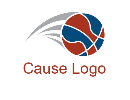 basketball in the air sports logo