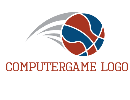 basketball in the air sports logo