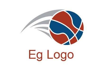 basketball in the air sports logo