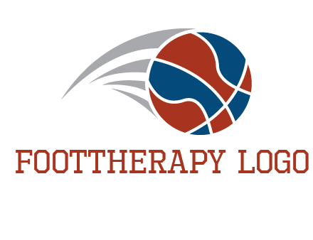 basketball in the air sports logo