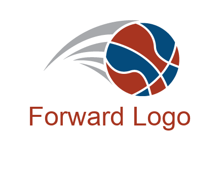 basketball in the air sports logo