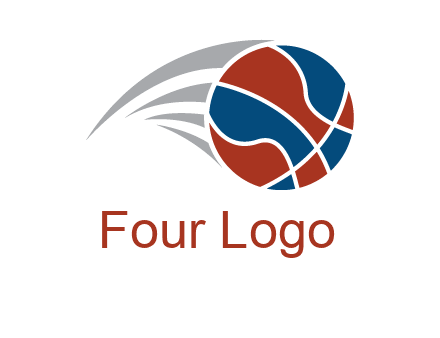 basketball in the air sports logo