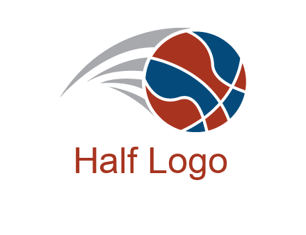 basketball in the air sports logo