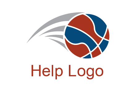 basketball in the air sports logo