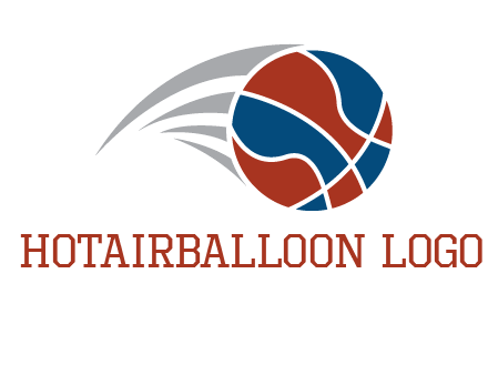 basketball in the air sports logo