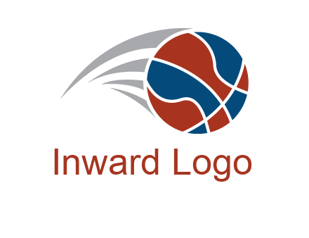 basketball in the air sports logo