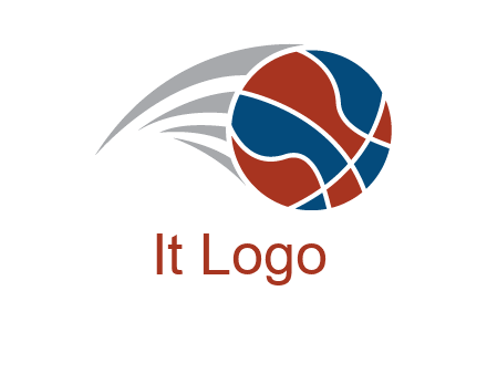 basketball in the air sports logo