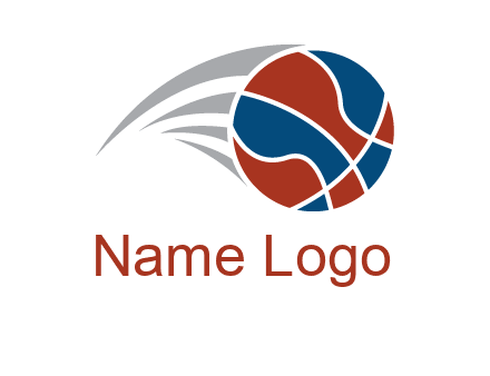 basketball in the air sports logo
