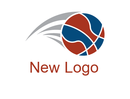 basketball in the air sports logo