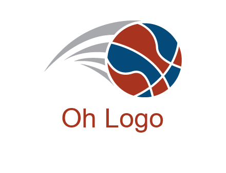 basketball in the air sports logo