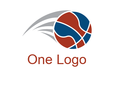 basketball in the air sports logo