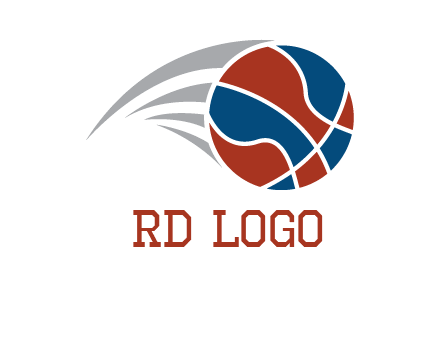 basketball in the air sports logo