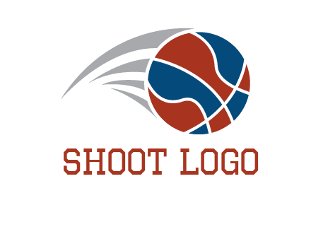 basketball in the air sports logo