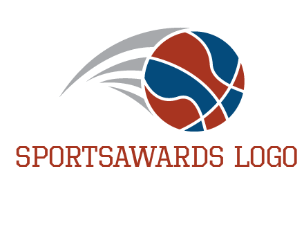 basketball in the air sports logo