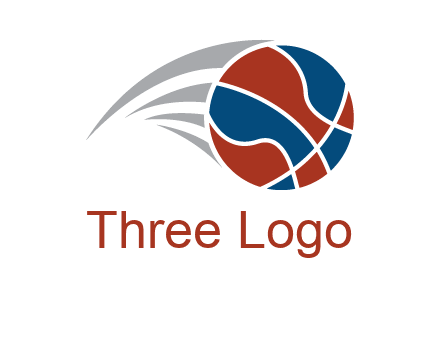 basketball in the air sports logo