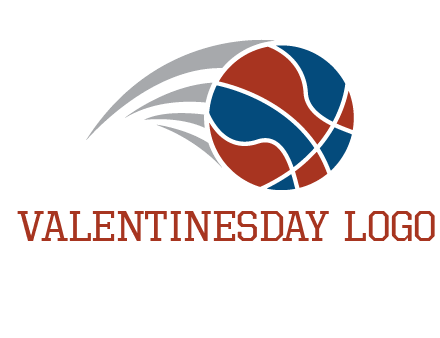 basketball in the air sports logo
