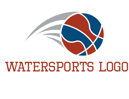 basketball in the air sports logo