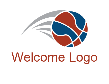 basketball in the air sports logo