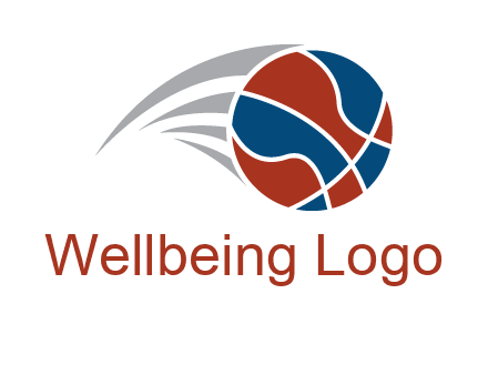basketball in the air sports logo